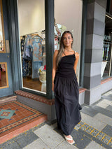 Sabrine Asym Maxi Dress | Black