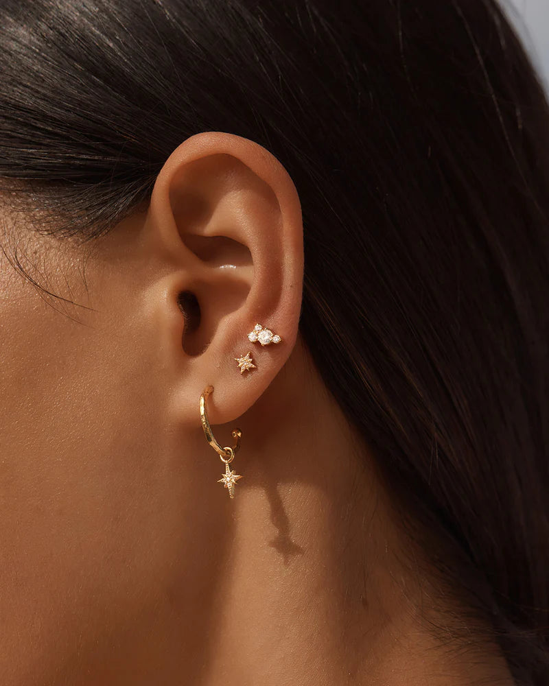 18k Gold Vermeil Starlight Hoops