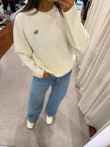 Atlas Knit Sweater | Cream/Chocolate