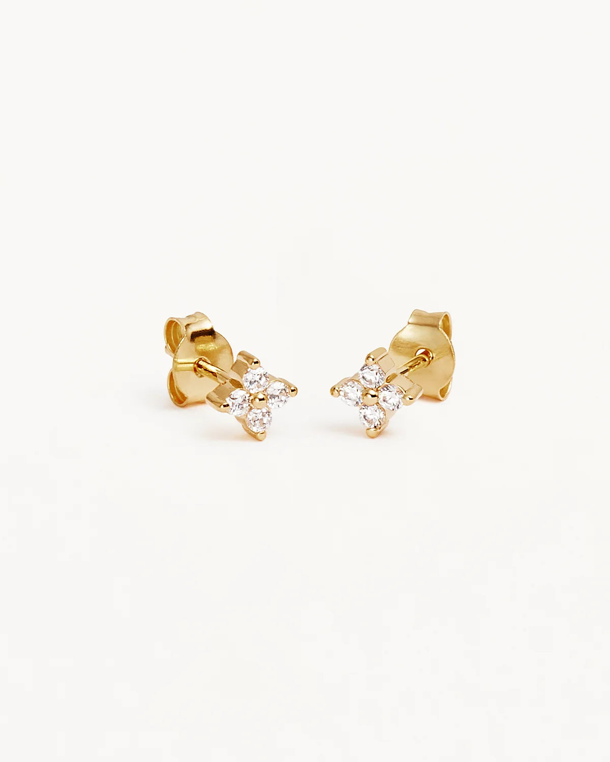 18k Gold Vermeil Crystal Bloom Stud Earrings