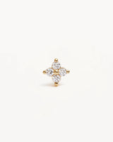 18k Gold Vermeil Crystal Bloom Stud Earrings