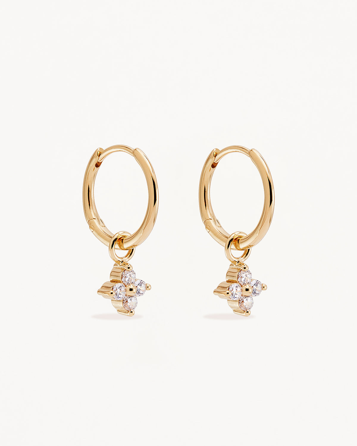 18K Gold Vermeil Crystal Bloom Hoops