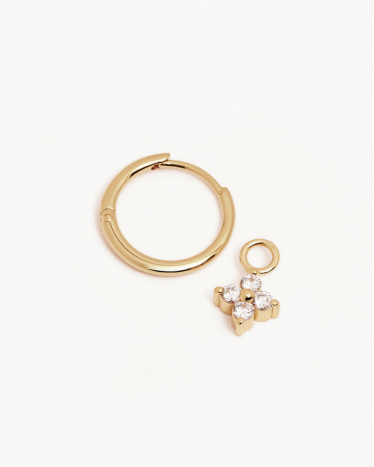 18K Gold Vermeil Crystal Bloom Hoops