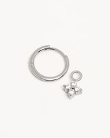 Sterling Silver Crystal Bloom Hoops