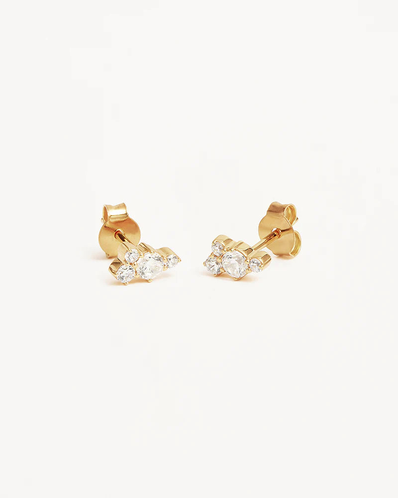 18k Gold Vermeil Mist Stud Earrings