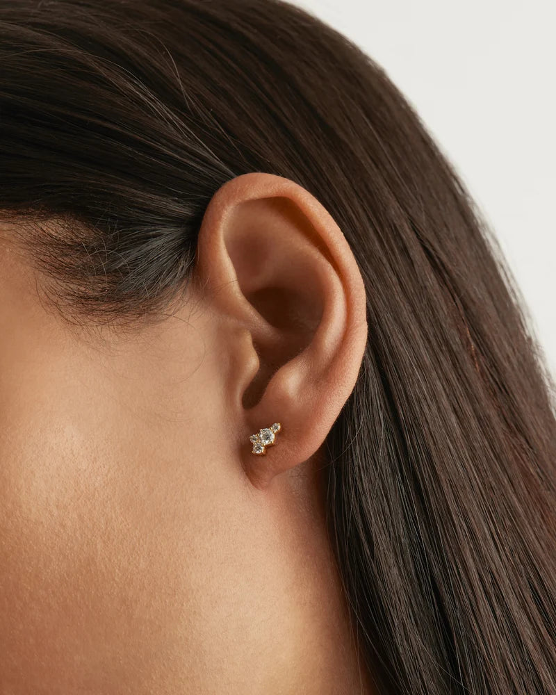 18k Gold Vermeil Mist Stud Earrings