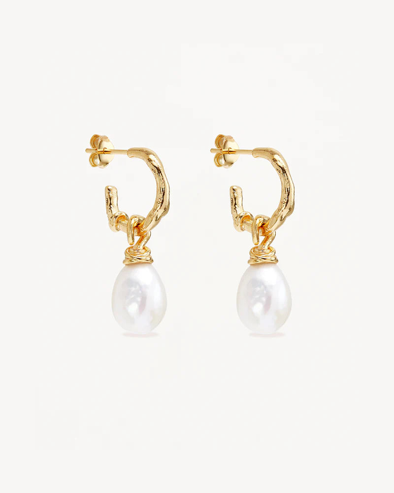 18K Gold Vermeil Whispers Of Tranquillity Pear Hoops