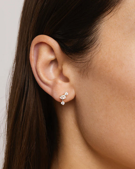 Sterling Silver No Rain, No Flowers Stud Earrings