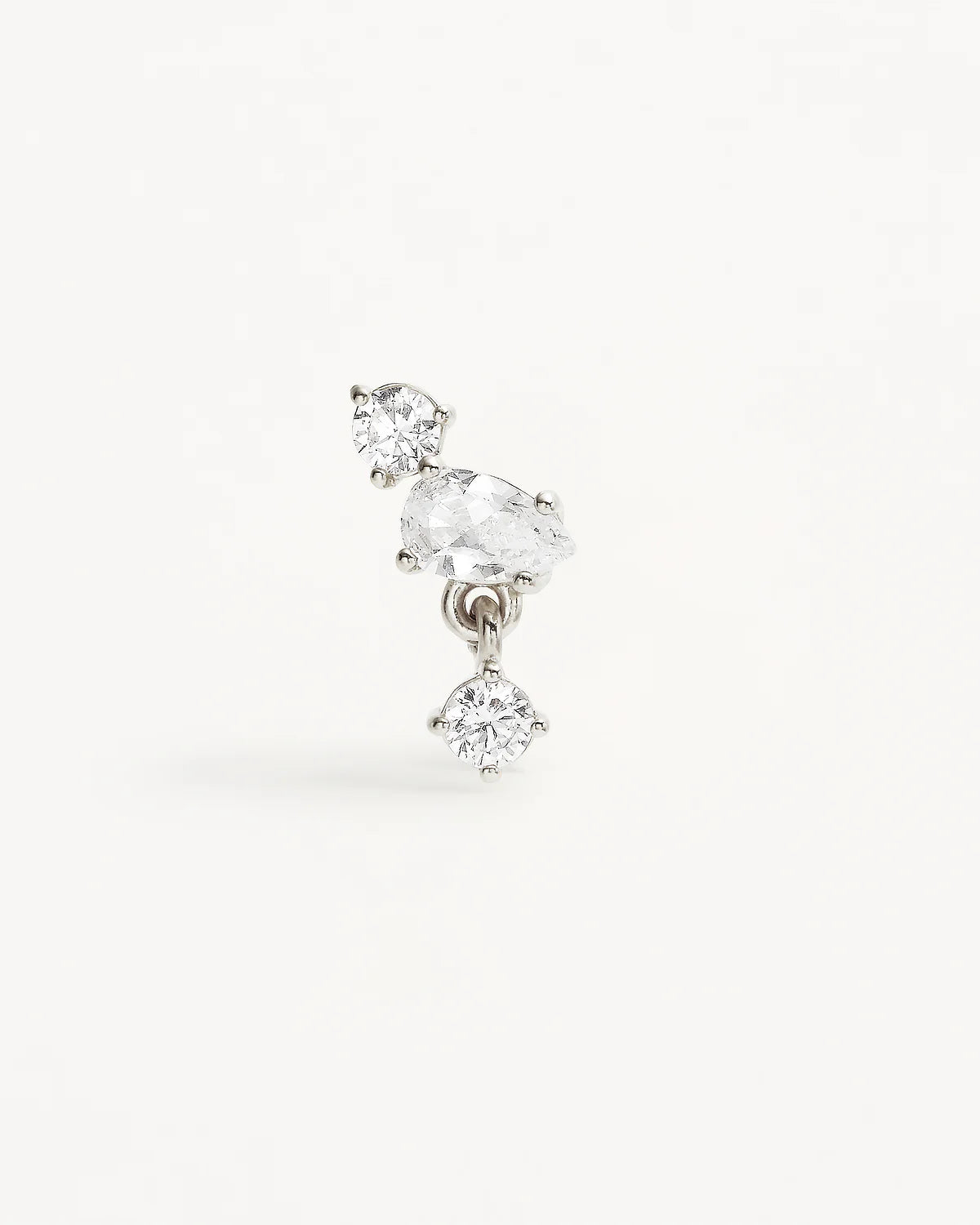 Sterling Silver No Rain, No Flowers Stud Earrings