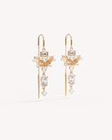 18k Gold Vermeil Lotus Rain Thread Earrings