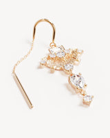 18k Gold Vermeil Lotus Rain Thread Earrings