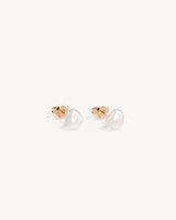 18K Gold Vermeil Under The Moonlight Pearl Stud Earrings