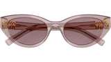 Miu Miu Transparent Mauve Butterfly Sunglasses 0MU A04S 12W20I54