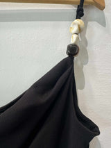 Sabrine Asym Maxi Dress | Black