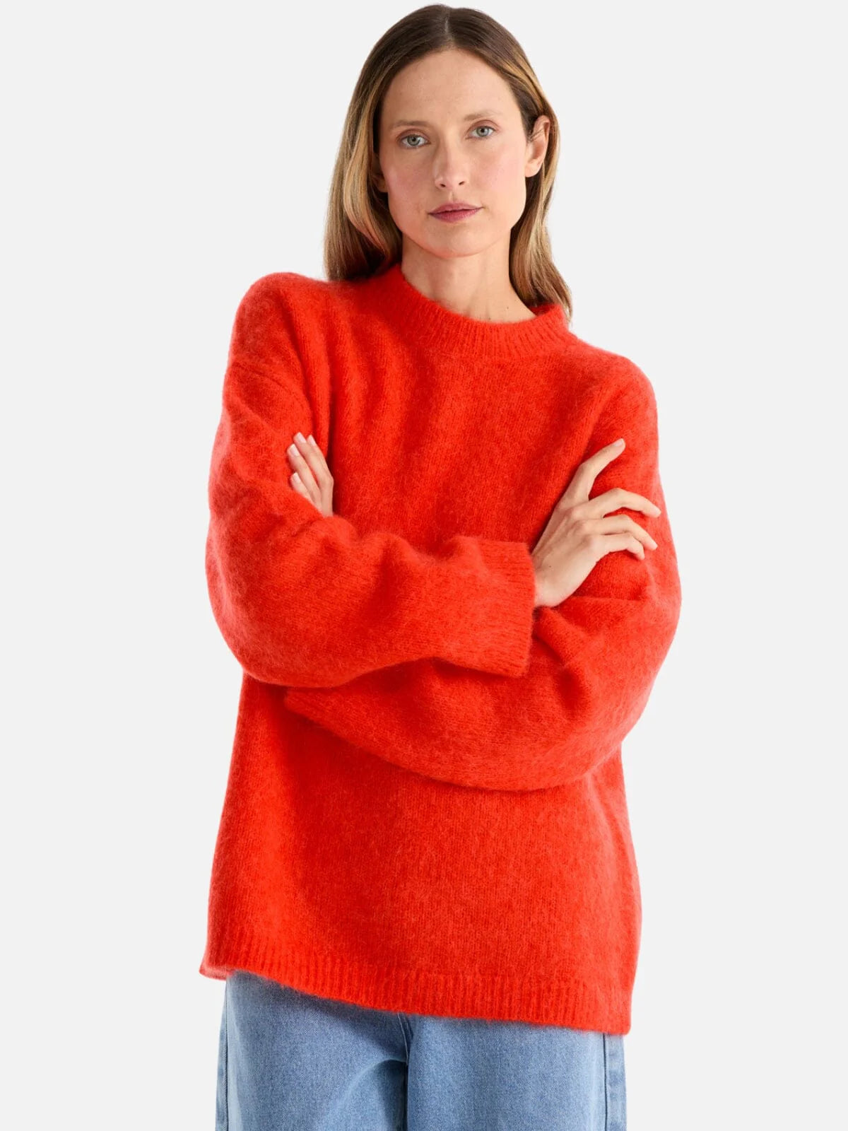 Elle Mohair Blend Knit | Poppy