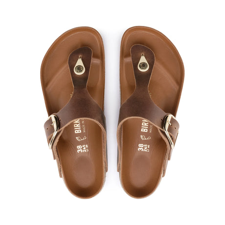 Birkenstock Gizeh Big Buckle Cognac Oiled Leather Regular