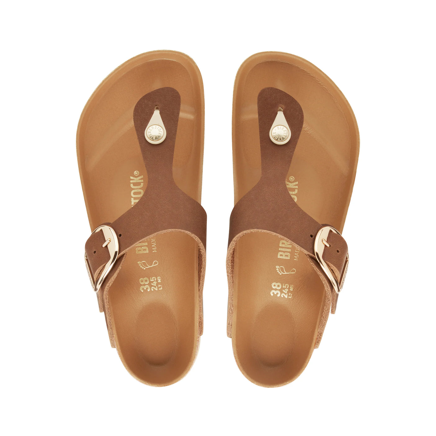 Birkenstock Gizeh Big Buckle Cognac Oiled Leather Regular