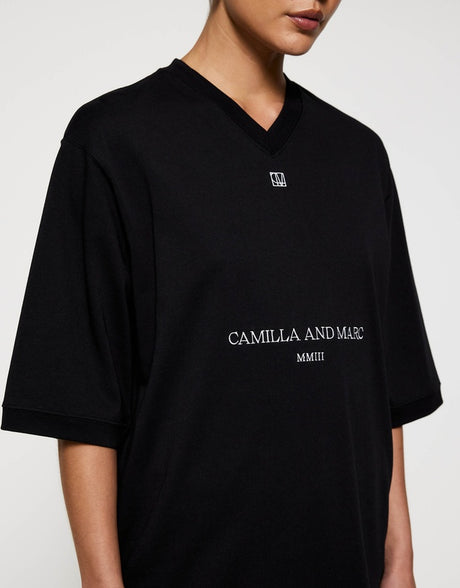 Larissa Logo Tee | Black