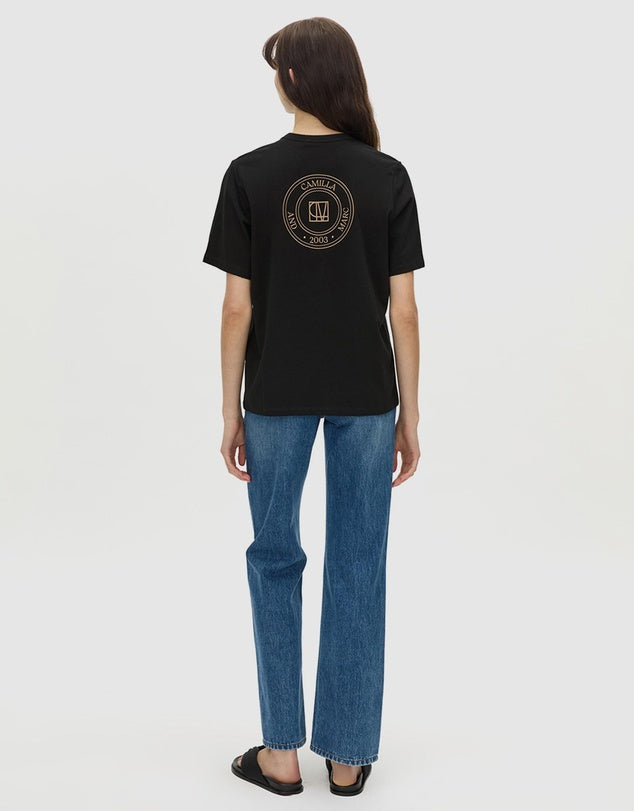 Westley Relaxed Printed Tee | Black