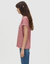 Birdie Embroidered Tee | Rose Pink
