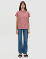 Birdie Embroidered Tee | Rose Pink
