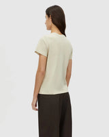 Janice Neat Fit Logo Tee | Stone