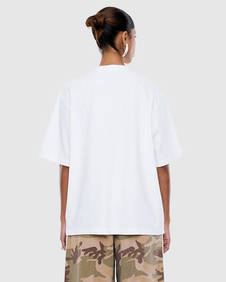 Coral Floral Tee | Vintage White