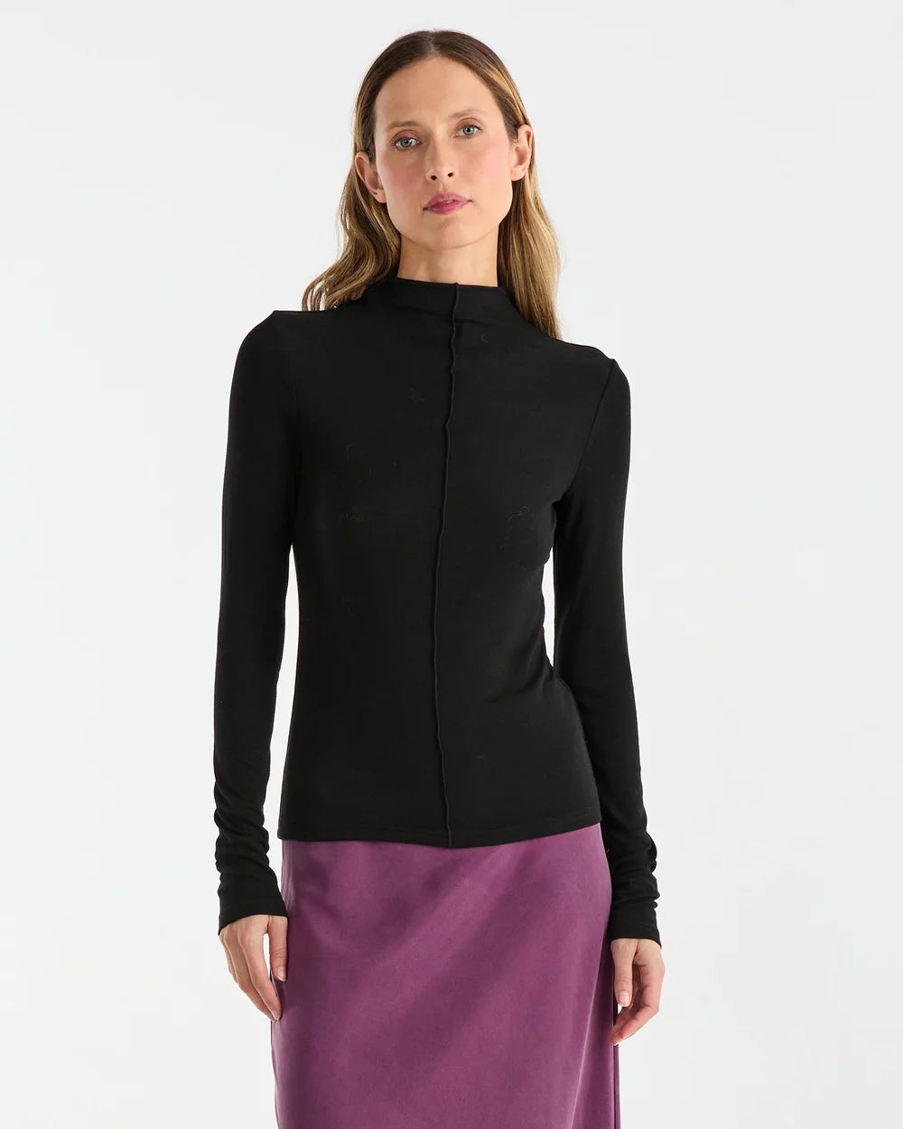 Skye Longsleeve Top | Black