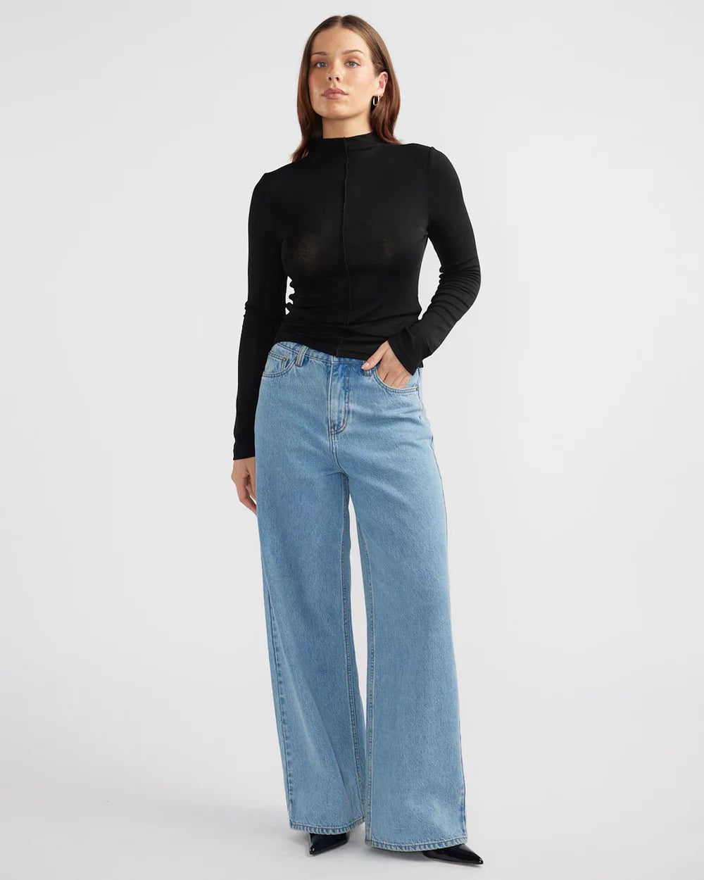 Skye Longsleeve Top | Black