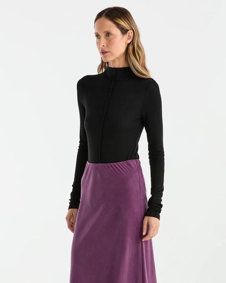 Skye Longsleeve Top | Black