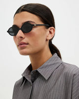 Miu Miu Oval Sunglasses Black OMU 04ZS