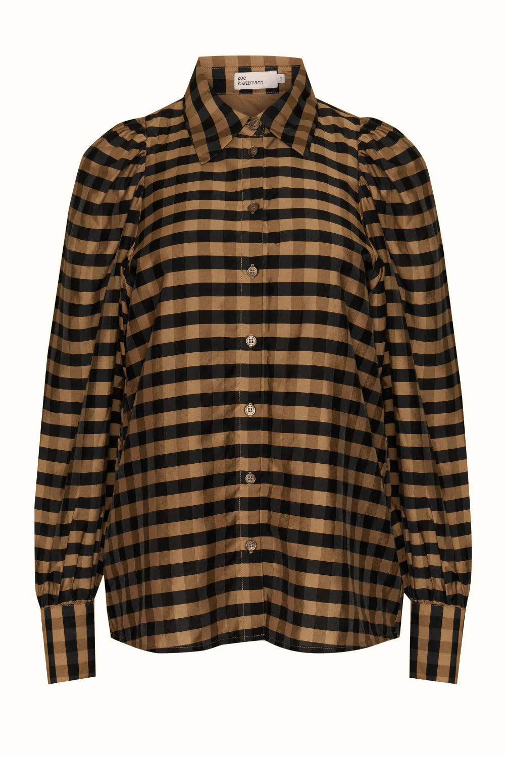 Mirage Top | Toffee Black Check