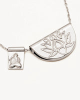 Sterling Silver  Lotus and Little Buddha Necklace