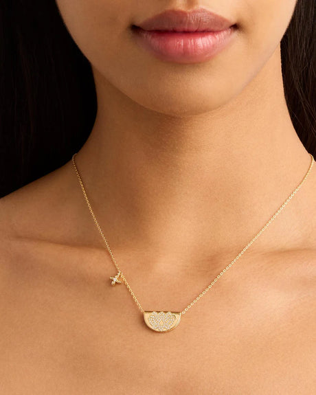 18k Gold Vermeil Live In Light Lotus Necklace