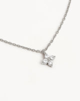 Sterling Silver Crystal Bloom Necklace
