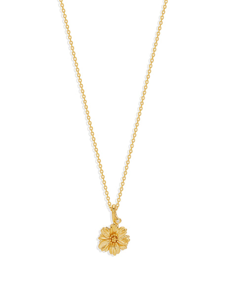 18k Gold Vermeil Birth Flower Necklace - Cosmos October