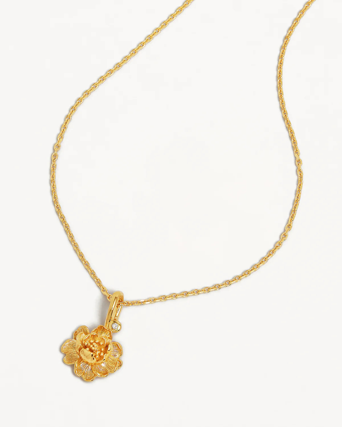 18k Gold Vermeil Birth Flower Necklace - Peony November