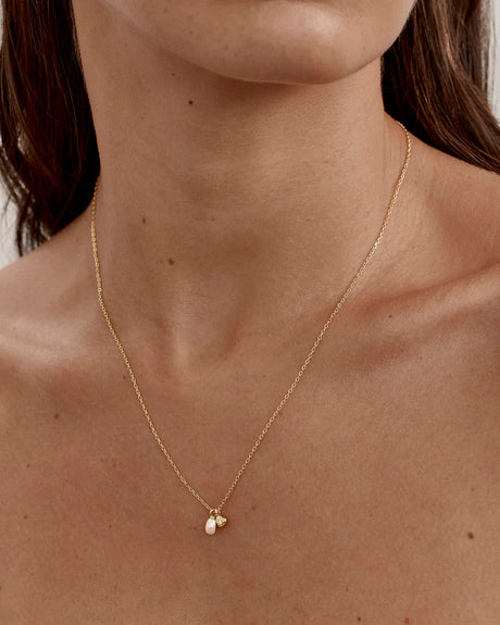 18k Gold Vermeil Under The Moonlight Pearl Necklace
