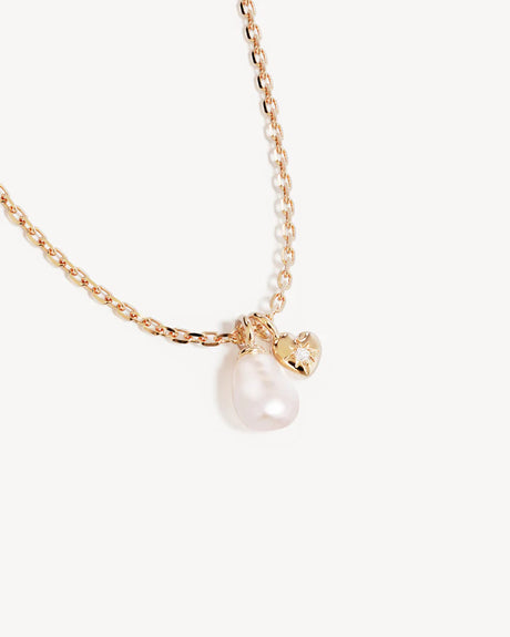 18k Gold Vermeil Under The Moonlight Pearl Necklace