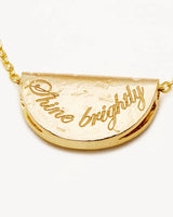 18k Gold Vermeil Lotus Birthstone Necklace - April - White Topaz