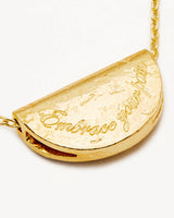 18K Gold Vermeil Lotus Birthstone Necklace - July - Ruby