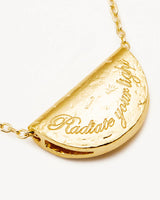 18K Gold Vermeil Lotus Birthstone Necklace - October Pink Tourmaline