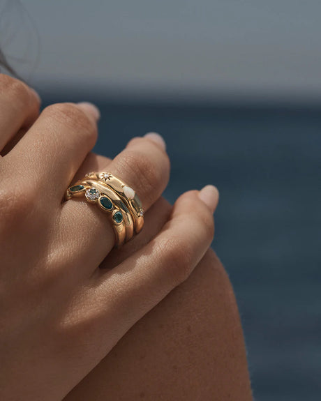18k Gold Vermeil Hope and Protection Ring
