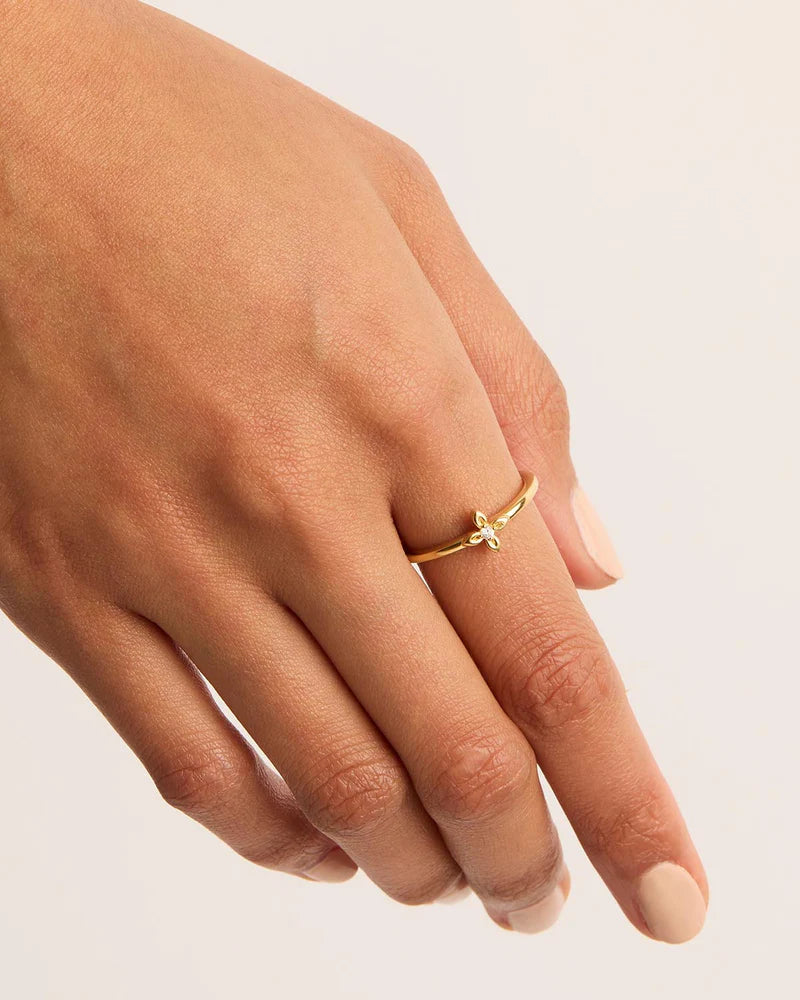 18k Gold Vermeil Live In Light Ring
