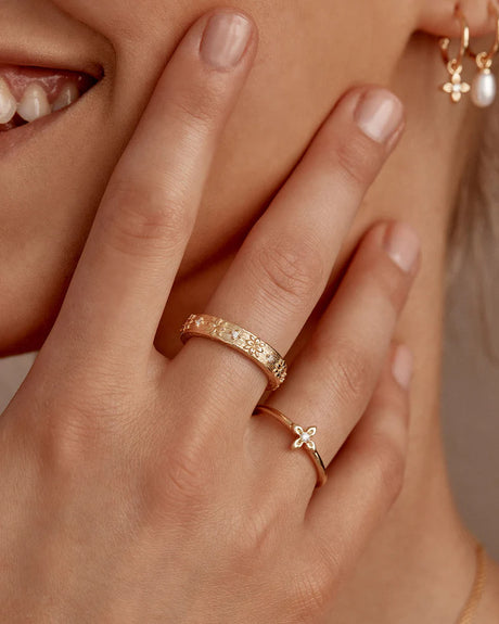 18k Gold Vermeil Live In Light Ring