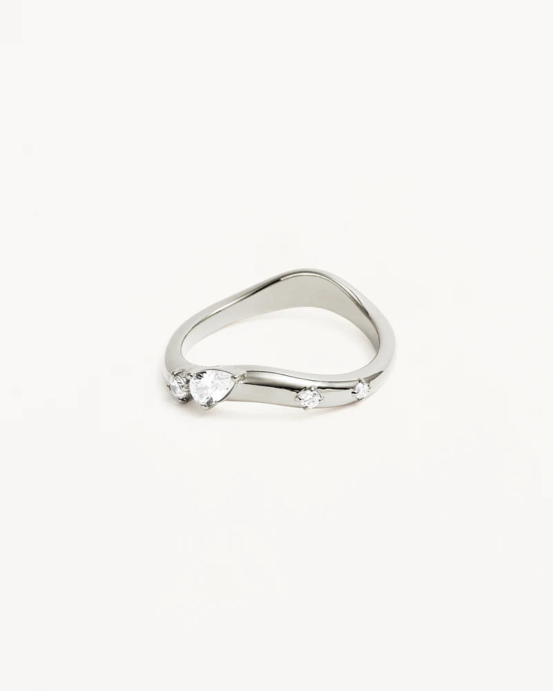 Silver Chasing Tides Ring