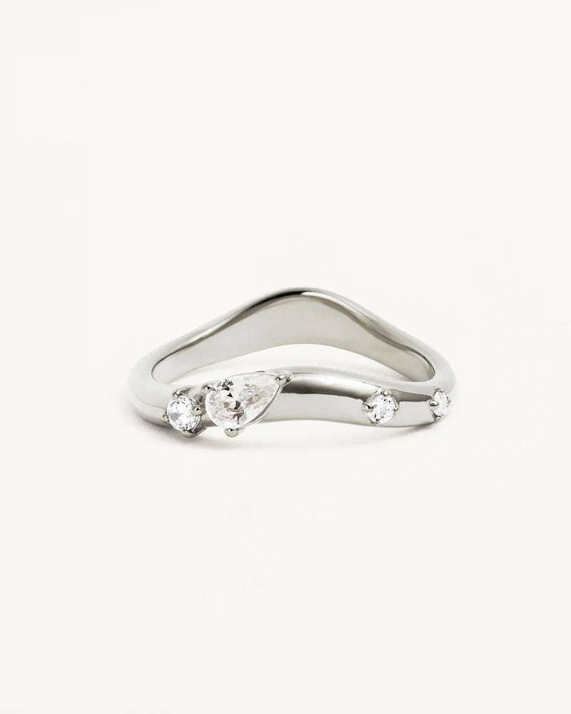 Silver Chasing Tides Ring