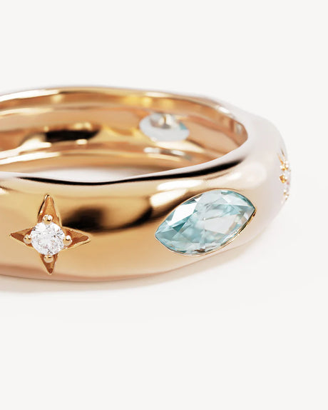 18k Gold Vermeil Hope and Protection Ring
