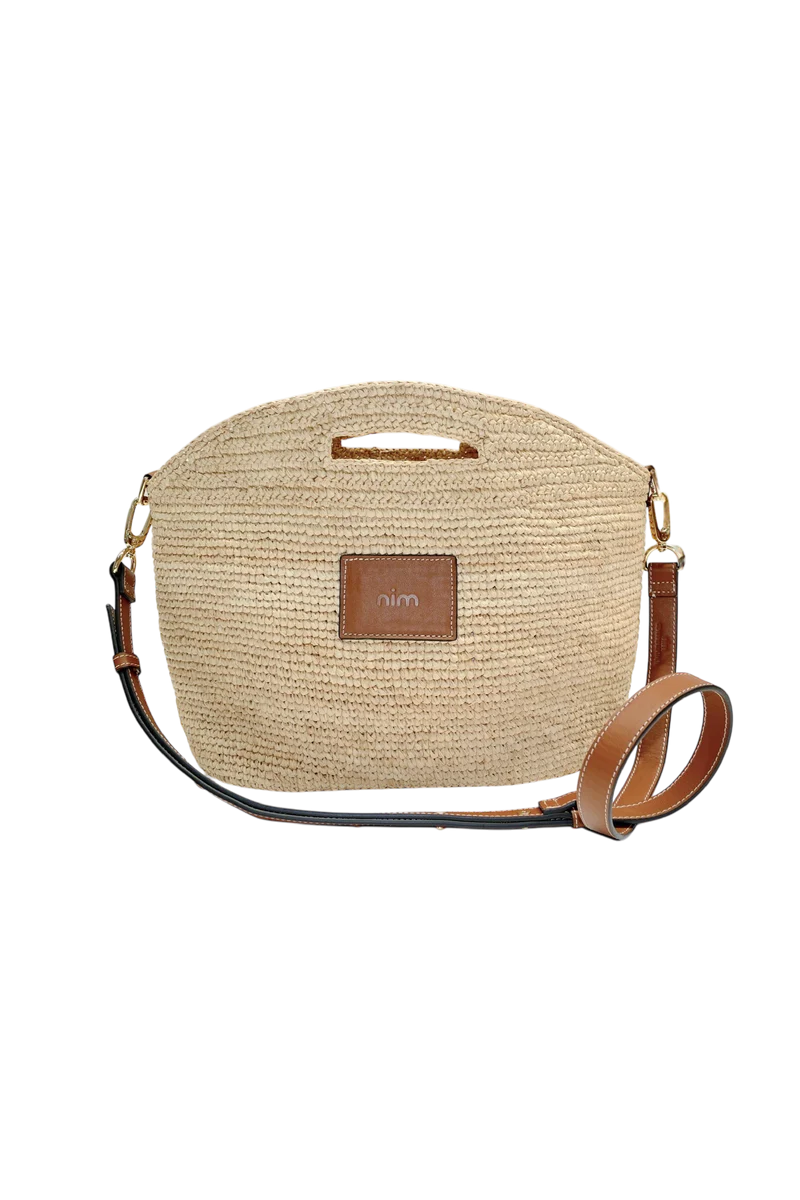 Leather Trimmed Raffia BB