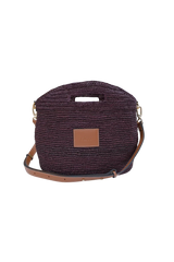 Leather Trimmed Raffia BB | Cocoa